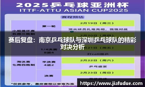 赛后复盘：南京乒乓球队与深圳乒乓球队的精彩对决分析